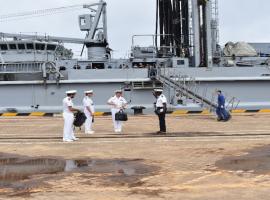 First ship call of the French Navy at the Port of Kribi
