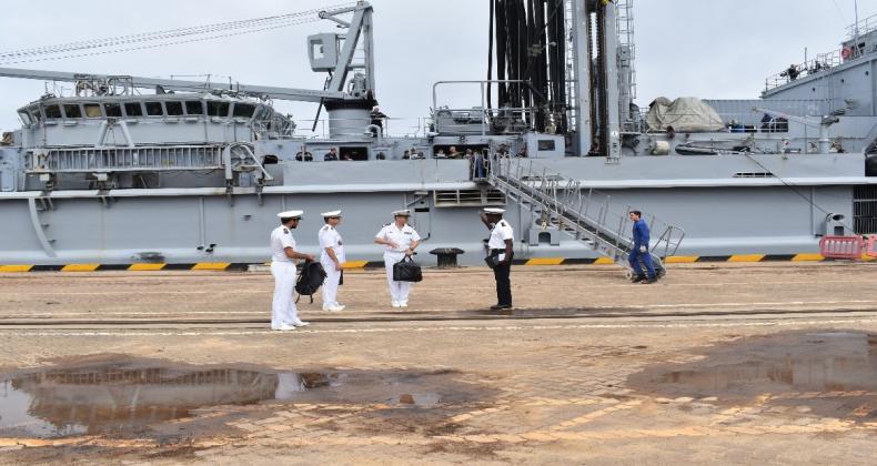 First ship call of the French Navy at the Port of Kribi