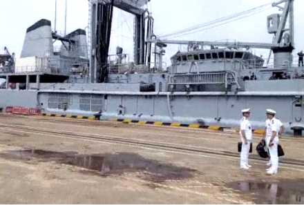 Le Port de Kribi accueille son premier navire militaire