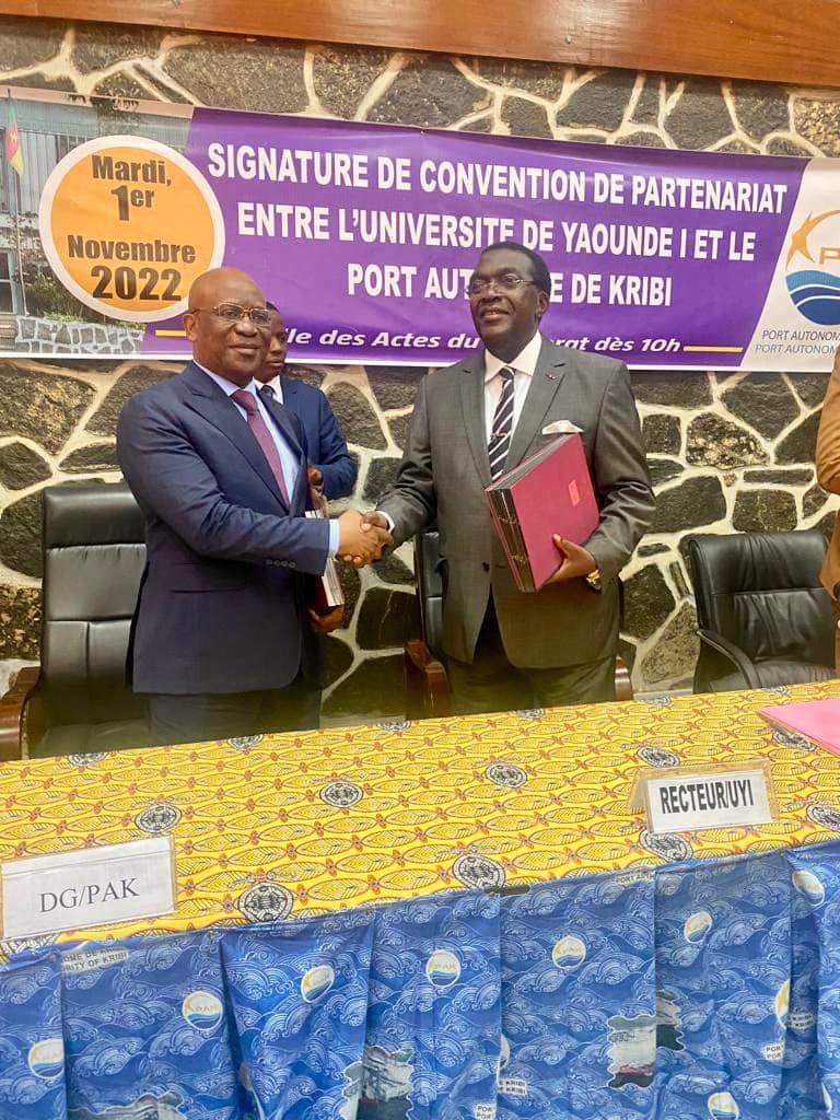 Signature ce jour, d’une convention de partenariat entre le Port Autonome de Kribi et l’Université de Yaoundé 1