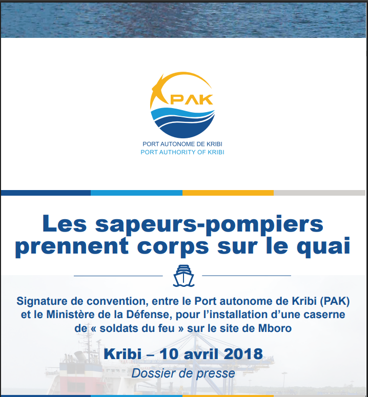 Firefighters Deployed at the Port of Kribi