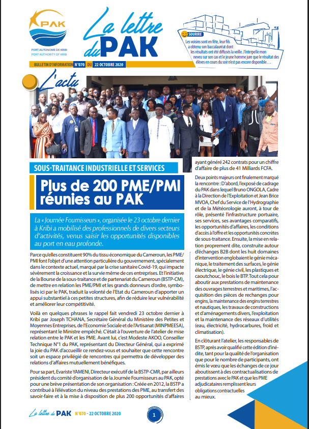 La Lettre du PAK n°070