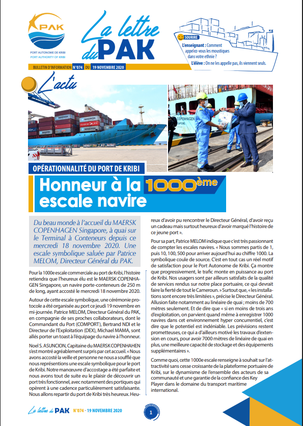 La Lettre du PAK n°074