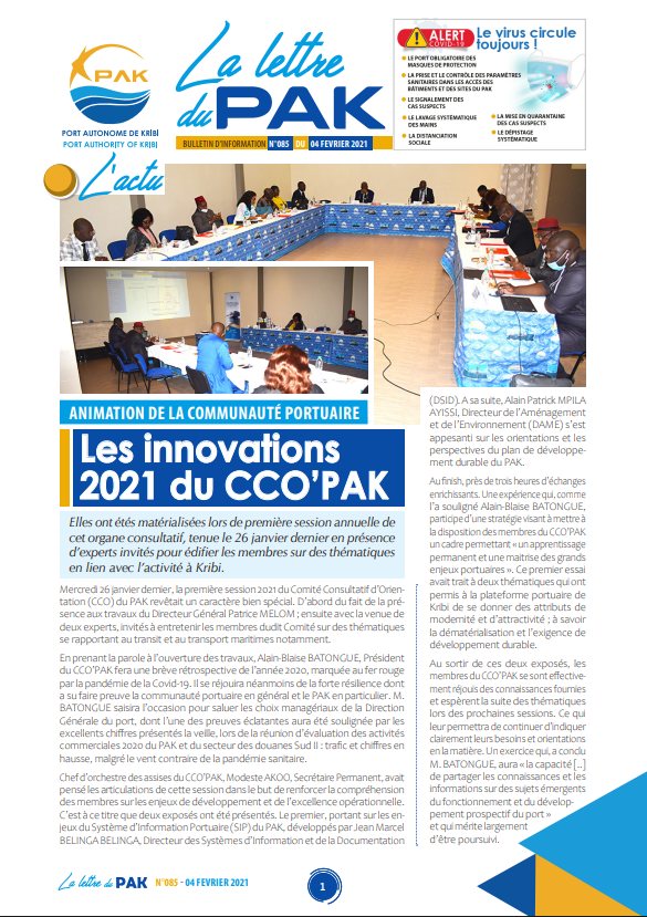 La Lettre du PAK n°085