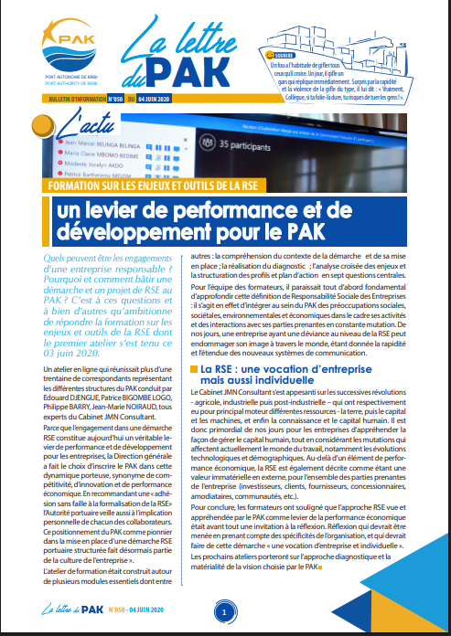 La Lettre du PAK n°050