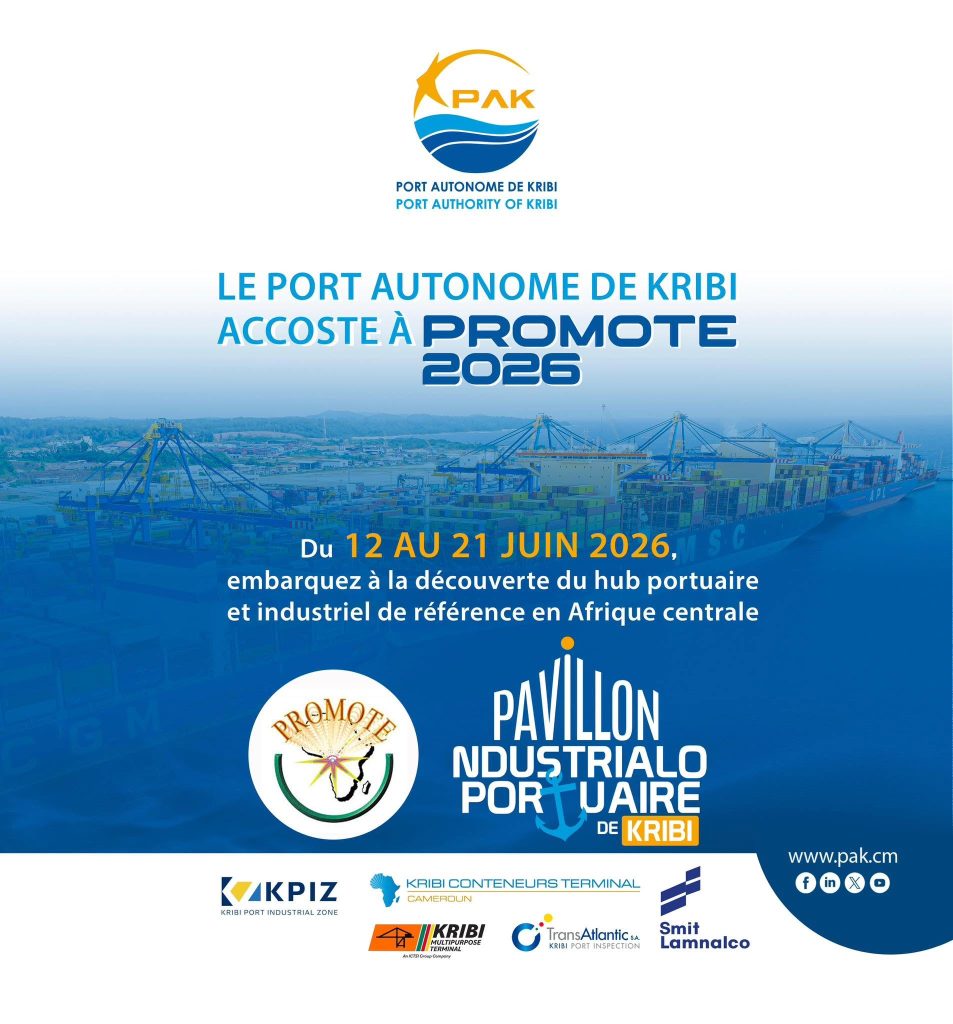 As part of the 10th edition of PROMOTE, the Port Authority of Kribi and its strategic partners will offer a dynamic programme featuring thematic conferences, business networking sessions, B2B meetings, immersive experiences, and insights into the opportunities available within Kribi’s port and industrial ecosystem.