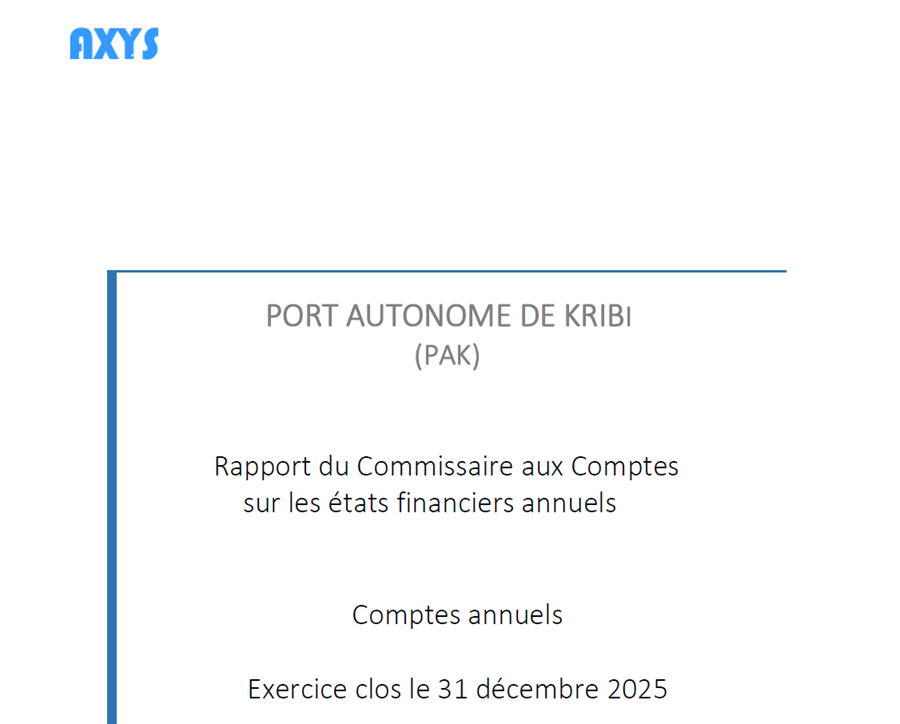 Rapport du Commissaire aux comptes et États financiers 2025